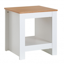 Noční stolek Deliman, 50 cm, bílá