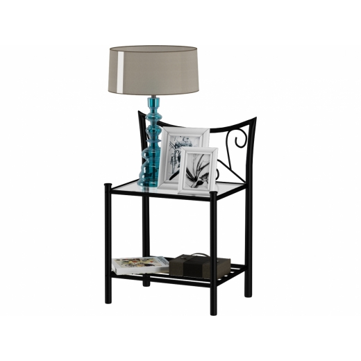 Noční stolek Dion, 62 cm, černá - 1