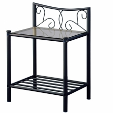 Noční stolek Dion, 62 cm, černá - 2