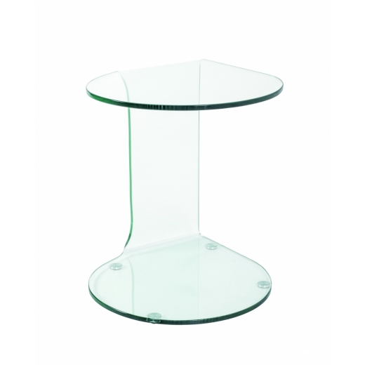 Noční stolek Felix I, 51 cm, čiré sklo - 1