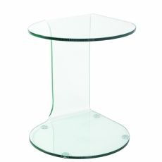 Noční stolek Felix I, 51 cm, čiré sklo - 1