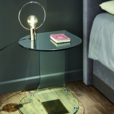 Noční stolek Felix I, 51 cm, čiré sklo - 3