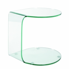 Noční stolek Felix I, 51 cm, čiré sklo - 5
