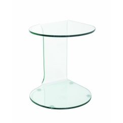 Noční stolek Felix I, 51 cm, čiré sklo