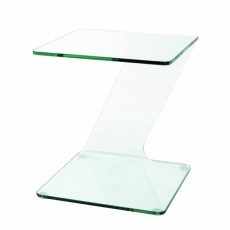 Noční stolek Felix II, 51 cm, čiré sklo - 2