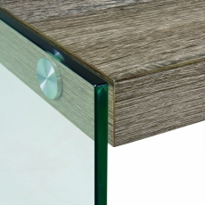 Noční stolek Heron, 74 cm, čirá / dub - 3