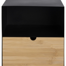 Noční stolek Joilet, 30 cm, MDF, černá - 2