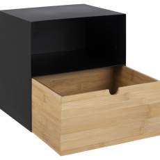 Noční stolek Joilet, 30 cm, MDF, černá - 3