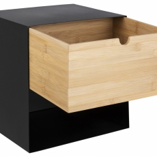 Noční stolek Joilet, 30 cm, MDF, černá - 7