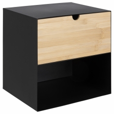 Noční stolek Joilet, 30 cm, MDF, černá - 8