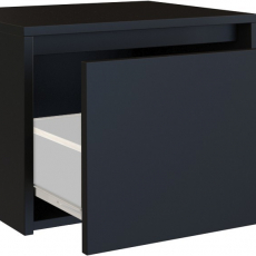 Noční stolek Karo, 45 cm, černá matná - 3