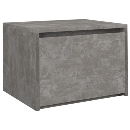 Noční stolek Karo, 45 cm, tmavý beton - 1