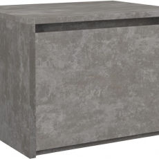 Noční stolek Karo, 45 cm, tmavý beton - 1