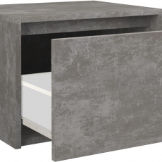 Noční stolek Karo, 45 cm, tmavý beton - 3