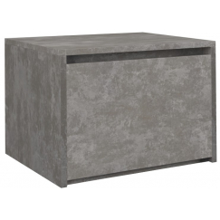 Noční stolek Karo, 45 cm, tmavý beton