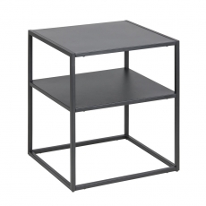 Noční stolek kovový Lyfte, 45 cm, černá - 1