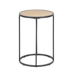 Noční stolek kulatý Seashell, 40 cm, dub - 2