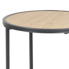 Noční stolek kulatý Seashell, 40 cm, dub - 3