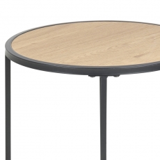 Noční stolek kulatý Seashell, 45 cm, dub - 3