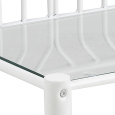 Noční stolek Line, 66 cm, sklo, bílá - 7