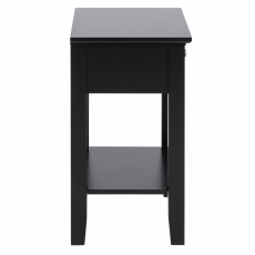 Noční stolek Linnea, 45 cm, MDF, černá - 4