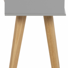 Noční stolek Mitra, 61,5 cm, šedá / dub - 6