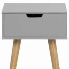 Noční stolek Mitra, 61,5 cm, šedá / dub - 9