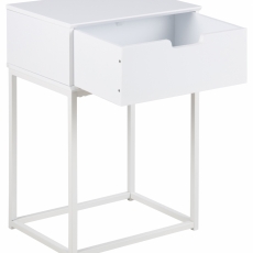 Noční stolek Mitra, 62 cm, MDF, bílá - 3