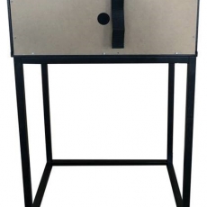 Noční stolek Mitra, 62 cm, MDF, černá - 4