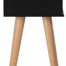 Noční stolek Mitra, 62 cm, MDF, černá - 4