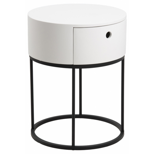Noční stolek Polo, 51 cm, MDF, bílá - 1