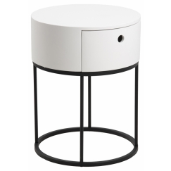 Noční stolek Polo, 51 cm, MDF, bílá