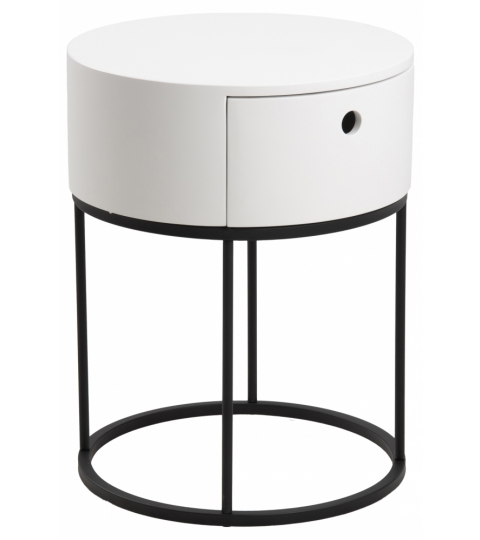 Noční stolek Polo, 51 cm, MDF, bílá