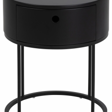 Noční stolek Polo, 51 cm, MDF, černá - 2