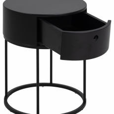 Noční stolek Polo, 51 cm, MDF, černá - 3