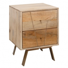 Noční stolek Rita, 56 cm, masivní mangové dřevo - 1
