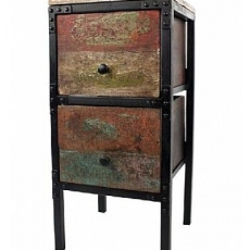 Noční stolek s 2 dvířky Shabby, 75 cm - 1