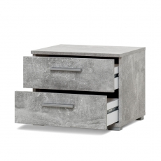 Noční stolek s 2 zásuvkami Nora, 35 cm, beton - 1