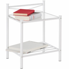 Noční stolek Saro, 61 cm, bílá - 3