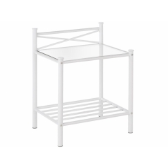 Noční stolek Saro, 61 cm, bílá