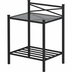 Noční stolek Saro, 61 cm, černá - 1