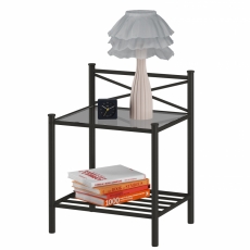 Noční stolek Saro, 61 cm, černá - 4