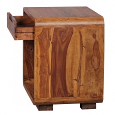 Noční stolek se zásuvkou Boha, 55 cm, masiv Sheesham - 4