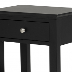 Noční stolek se zásuvkou Luciana, 45 cm, černá - 2