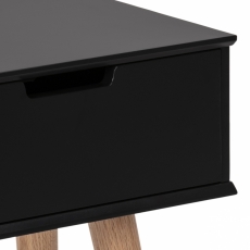 Noční stolek se zásuvkou Marika, 61, 5 cm, černá - 6