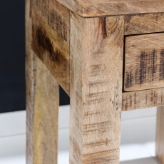 Noční stolek se zásuvkou Rustica, 40 cm, mangové dřevo - 10