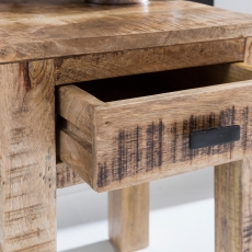 Noční stolek se zásuvkou Rustica, 40 cm, mangové dřevo - 9