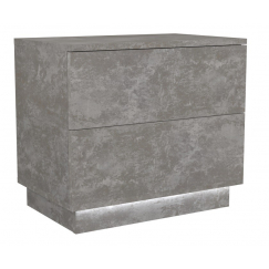 Noční stolek Sela, 55 cm, tmavý beton 