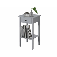 Noční stolek Tange, 70 cm, šedá