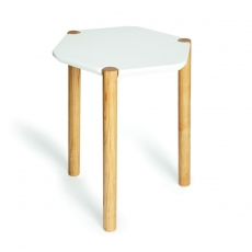 Nočný stolík Alex, 41 cm, drevo/biela - 2